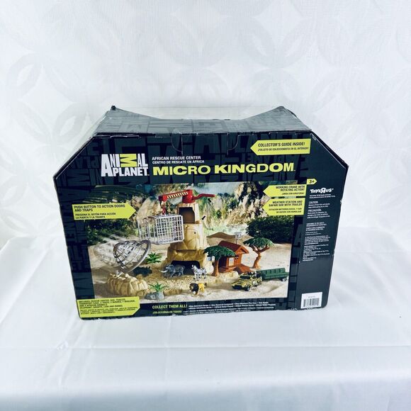 Animal Planet Micro Kingdom African Rescue Center Playset Lion Zebra Hippo - Picture 6 of 8